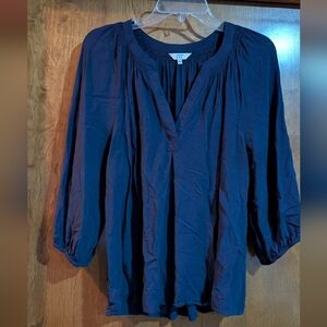 Crown And Ivy Women's Navy Blouse M